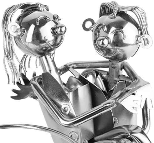 BRUBAKER Wine Bottle Holder Lovers Metal Sculpture Gift