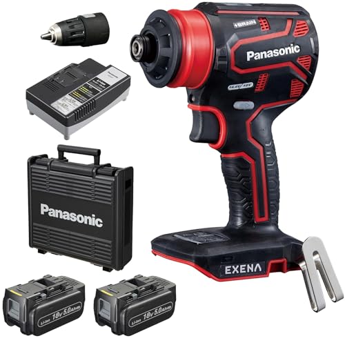 �p�i�\�j�b�N(Panasonic) �[�d�h�����h���C�o�[ EZ1DD3 �A�^�b�`�����g�Z�b�g �yONE ATTACH�Ή��z (18V 5.0Ah�d�r�p�b�N×2��/�[�d��/�L�C���X�`���b�N�A�^�b�`�����g/�v���X�`�b�N�P�[�X�t) EXENA �f���A��(14.4