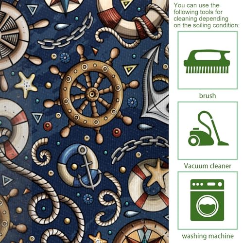 Alfombrillas de cocina náuticas con ancla para decorar tu hogar con estilo marinero 4
