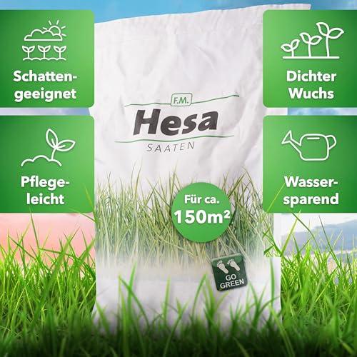 Hesa Trockenrasen, 5 kg für ca 150 m², RSM 2.2.2, Premium Rasensamen für trockene Standorte in Profiqualität, bleibt lange grün