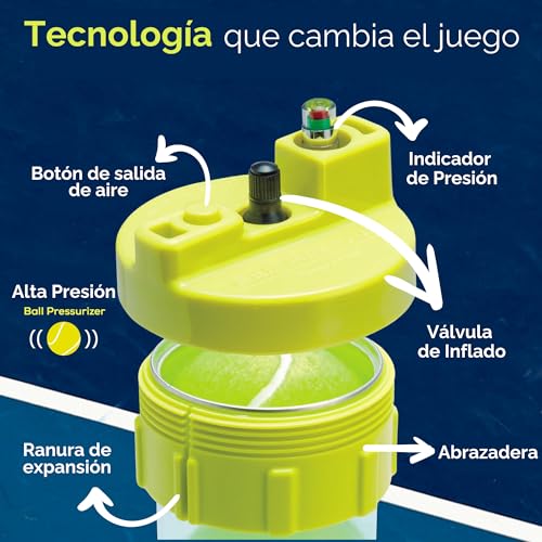 BALL RESCUER: Tennis/Padel Ball Life Extender - Converts Plastic Container to 30 psi Ball Pressurizer - Uses Bicycle Pump - Thumbnail 5