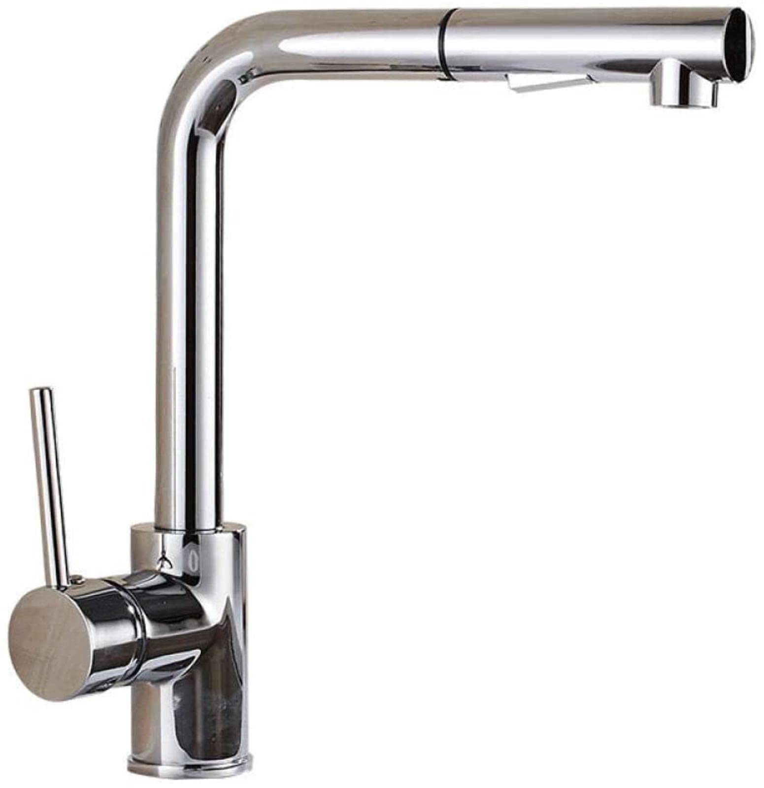 Robinet d'évier de cuisine mitigeur laiton avec douchette extractible eau chaude froide