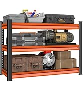 SUPPNEED Steel Metal Utility Garage Shelves: 40''W 1,350Lbs Heavy Duty Adjustable Shelving Storag...
