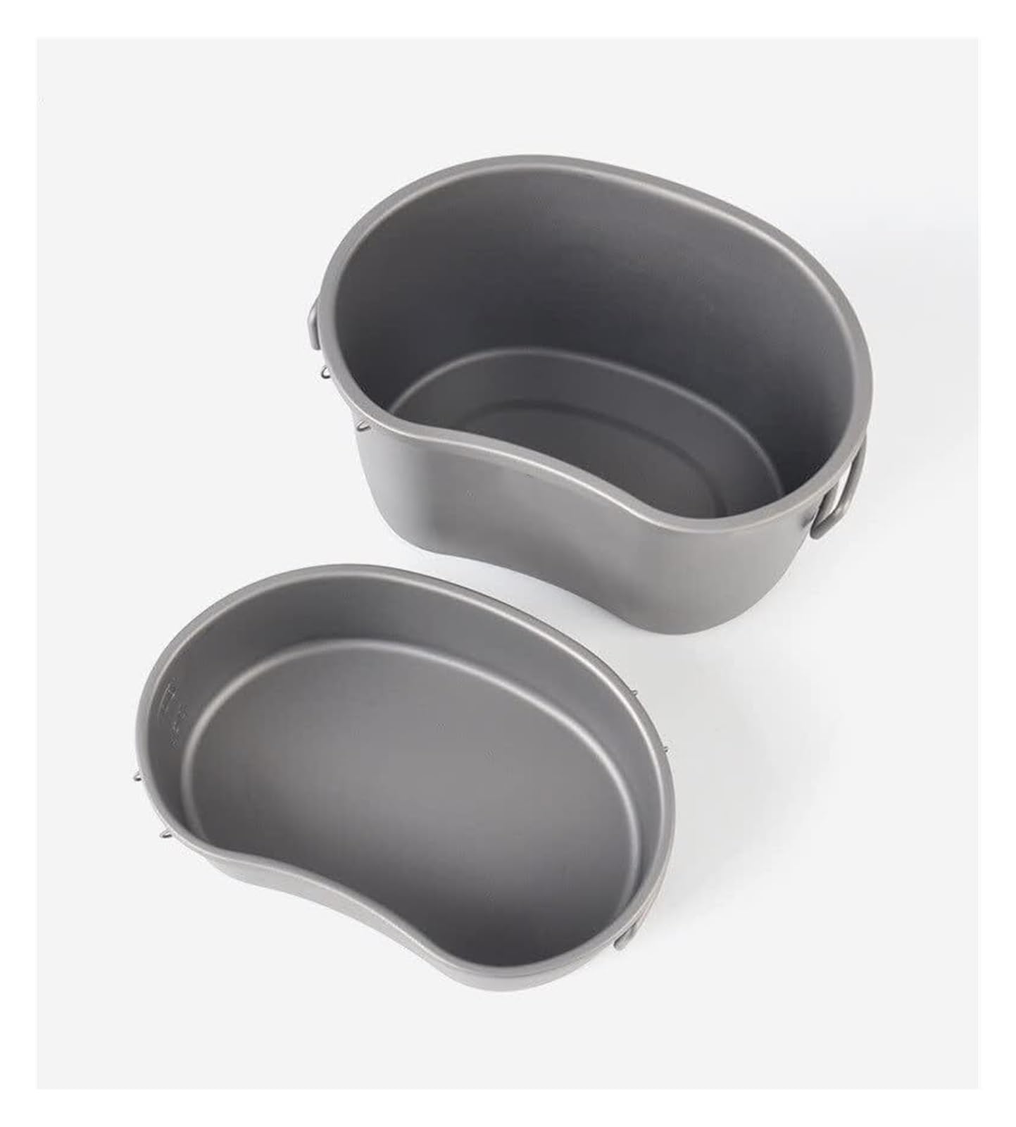 Portapranzo in acciaio inox, set da 2 pezzi, per campeggio all'aperto, design durevole e pieghevole