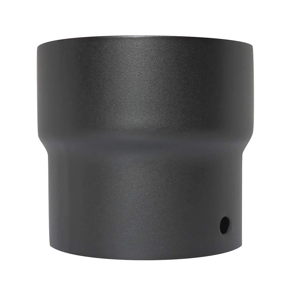 Black Stove Pipe - 150mm (6inch) Vitreous Enamel Continental Stove Adaptor Award Winner 12 Year Warranty