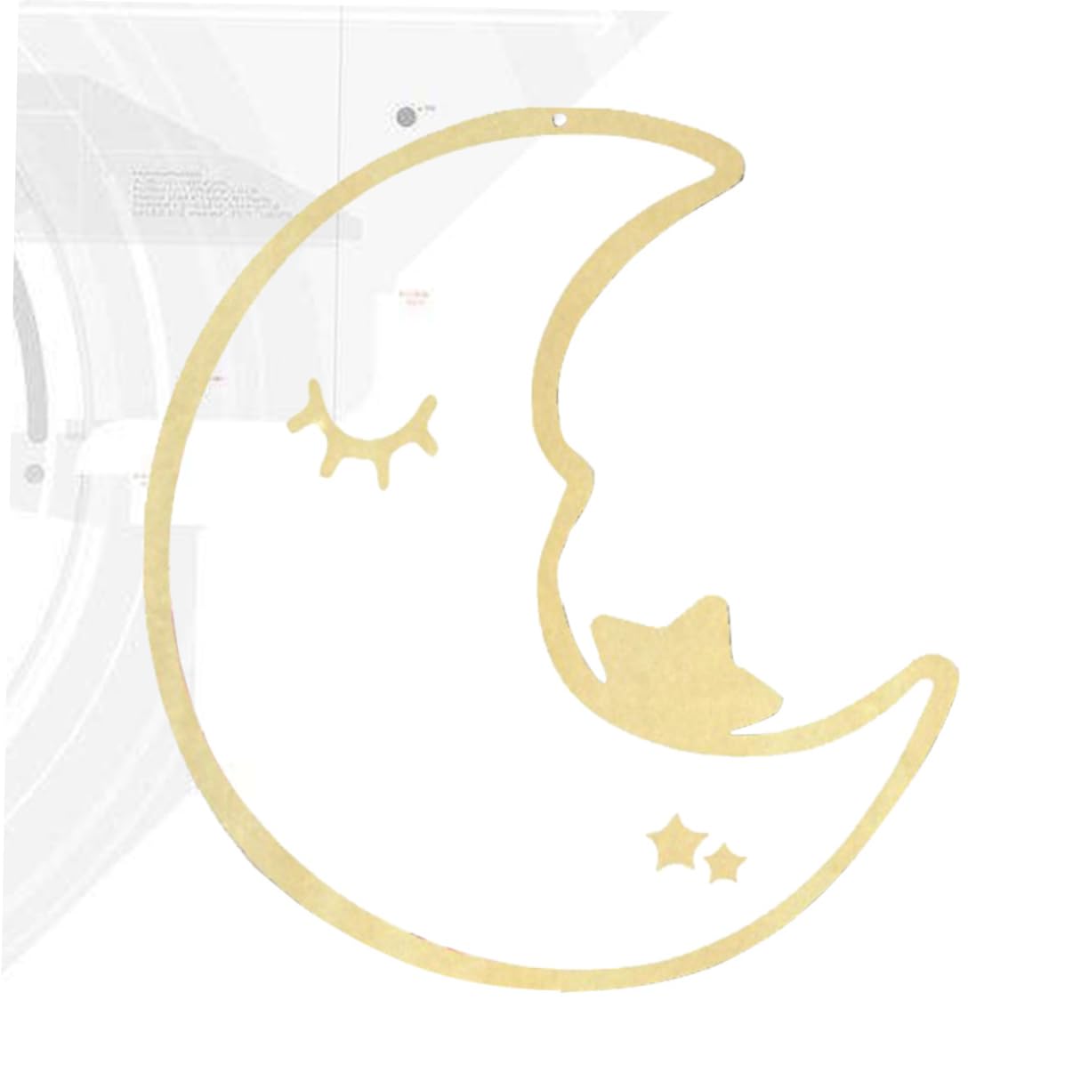 Ciieeo Hanging Moon Phase Decor Mirror Wooden Frame Acrylic Material Safe Easy to Install Home Dec