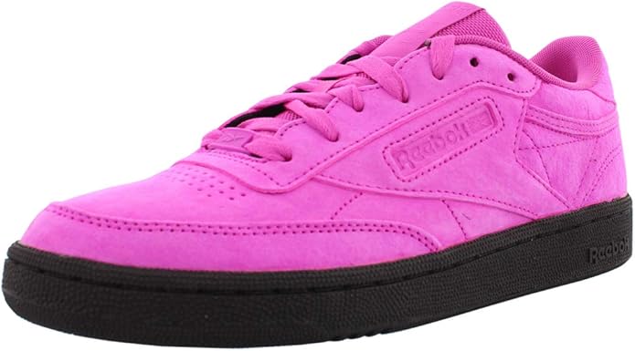 Amazon.com | Reebok Club C 85 Sneaker - Women's (Black/Neon Pink,  Numeric_6) | Fashion Sneakers