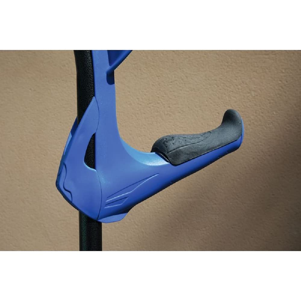 Opti Confort Premium Béquilles Médicales pour Adultes - 1 paquet de 2 unités - Poignées Ergonomiques avec Coussinets - Capacité de Réglage Unique - Noir - Cannes Anglaises Ergo