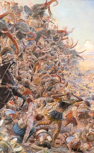 Tableau La Battaglia Di Macar de Rochegrosse en toile pour décoration salon 60x90cm