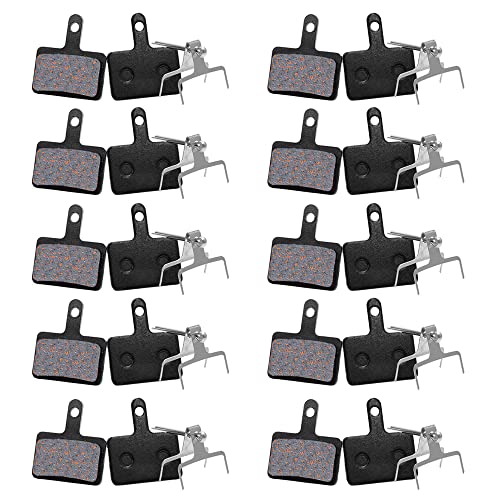 KUWUNG 10 pares de pastillas de freno para Shimano Tektro, pastillas de freno para bicicleta B01s B03s, pastillas de freno para Shimano M315, M355, M446, M515, M515-La-M, M525 C501, C601, etc