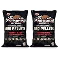 Bear Mountain 40 Pound All Natural Low Moisture Hardwood Smoky Gourmet Blend BBQ Smoker Pellets for Outdoor Grilling, (2 Pack)