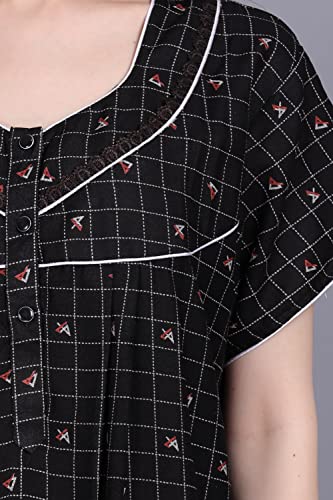 Image of Women's Alpine Mix Print Maxi Nightgown