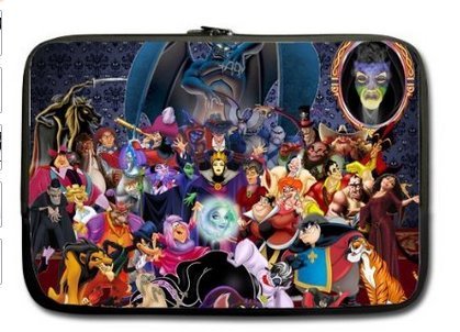 Kate Custm Disney Villains Paintings Laptop Sleeve for All 15.6 inch Laptop(one Side)