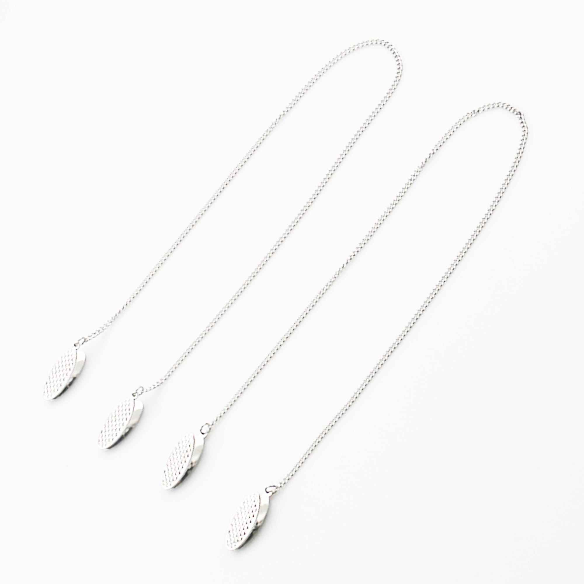 2 PCS Dental Bib Clips,Adjustable Lightweight and Portable Metal Dentist Bibs Clips Napkin Bib Holder Bib Clips Neck Chain for Runners Dentists Youth