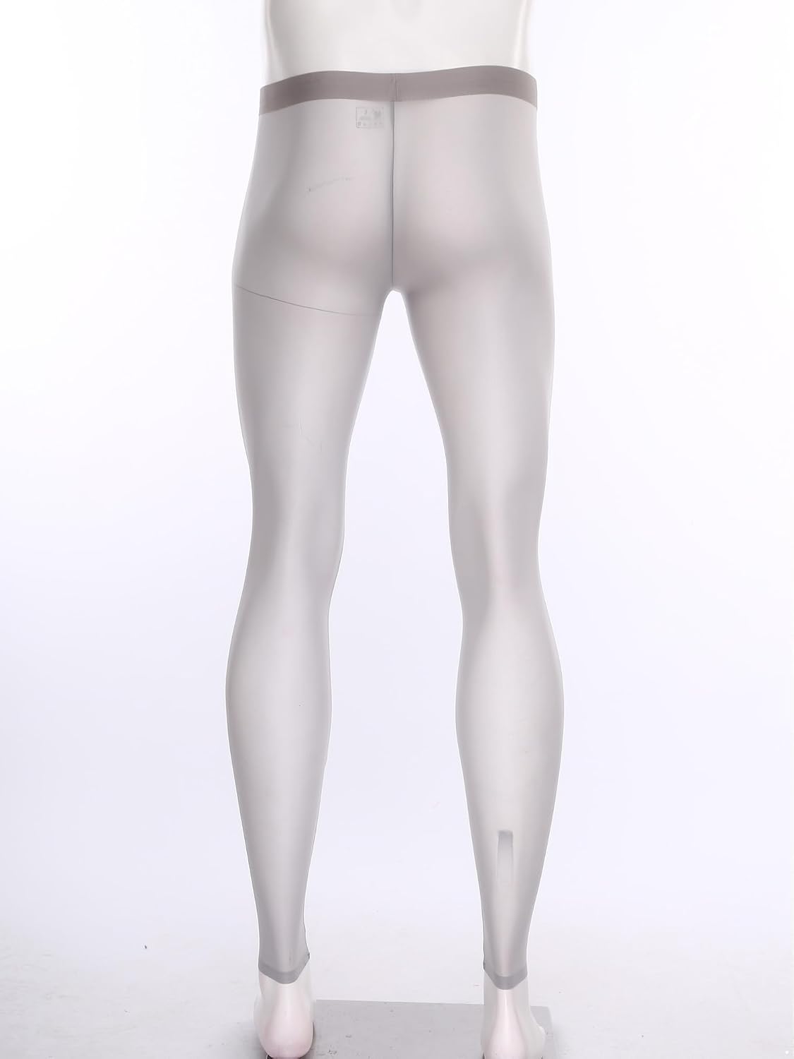 FEESHOW Men's Athletic Compression Pants Tights Leggings Sports Base Layer Bottoms Running Workout Pants Gray Medium