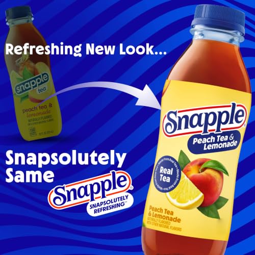 Image of Snapple Peach Tea Lemonade, 16 fl oz, Pack of 12