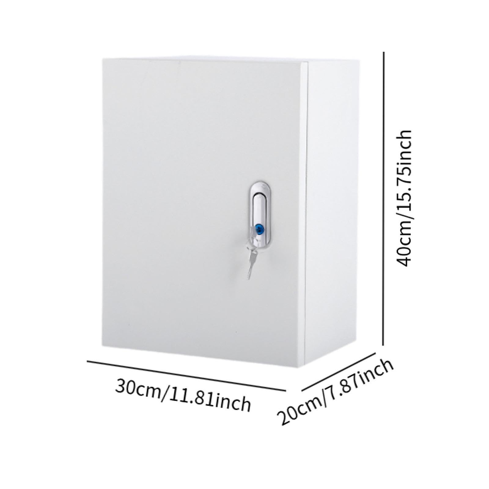 Caja de Conexiones para Exteriores Avanzada, Caja de interruptores de Gran Capacidad Que se Adapta a Todas Las Necesidades eléctricas. 25 cm x 30 cm x 14 o 30 40 20, Gris, Medio