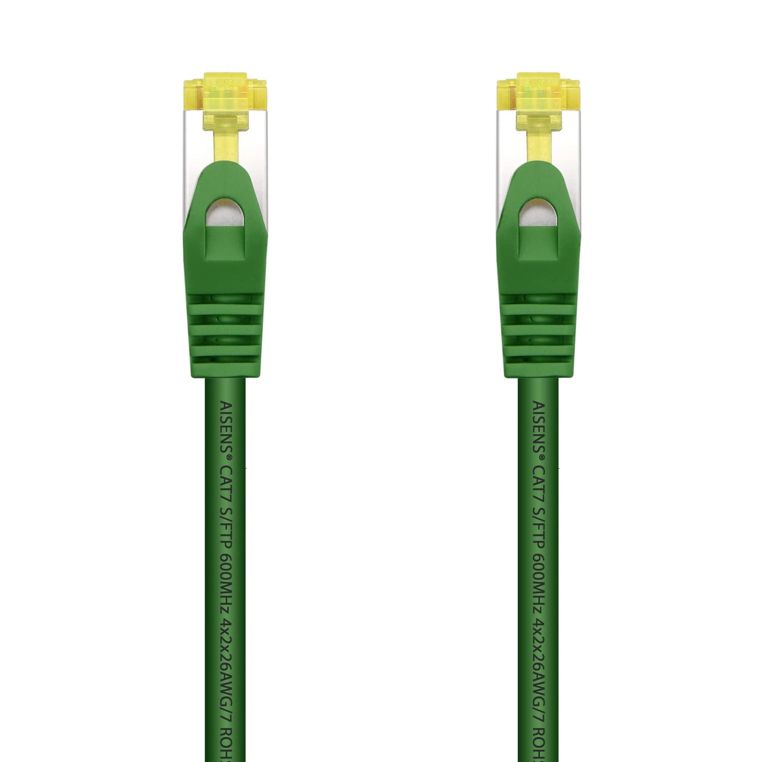 AISENS A146-0480 RJ45 LSZH Cat.7 600MHz S/FTP PIMF AWG26 Green 25cm