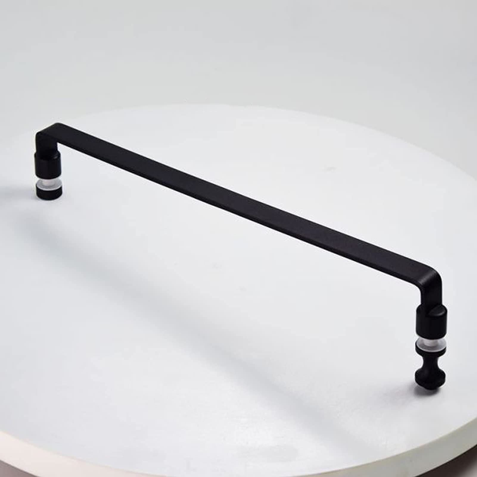 Poignée de porte coulissante de 17,3 pouces, poignée de porte en verre simple face noire pour salle de douche - Remplace les poignées de porte anciennes ou endommagées/440 mm