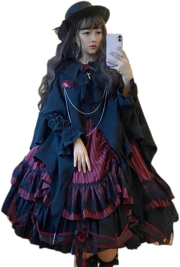 Amazon.co.jp: 【Sanjucos】 ゴスロリ ワンピース 制服 学園風 