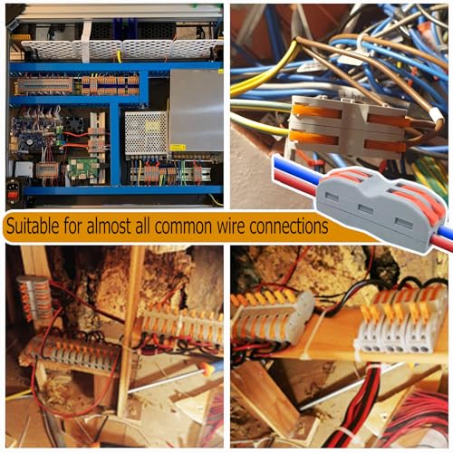 Connecteurs de câblage rapide CESFONJER 50 pièces pour fils 0,1-2,5 mm²