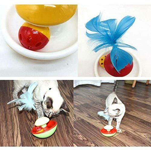 Image of PETS EMPIRE Durable Cat Toys Feather Mouse Plastic Tumbler Balls (Color May Vary) 1 Piece