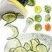 Produktbild Spiralschneider mit 3 klingen, Premium Kitchen Aid - Hand Gemüseschneider, Julienne Schneider Sprals Shneider für Karotte, Gemüsespaghetti, Spaghetti, Kartoffel, Gemüse, Rettich, Möhren, Rettich