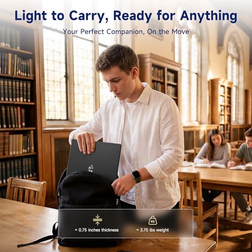 Image of NIMO 15.6 inch IPS FHD-Student-Laptop, Intel Twin Lake N150 (4 Cores Up to 3.6GHz) with 2-Years-Warranty, 65W Type-C, Fingerprint, Backlit Keyboard, 53.58Wh Battery 16GB RAM 256GB SSD for Office and Home