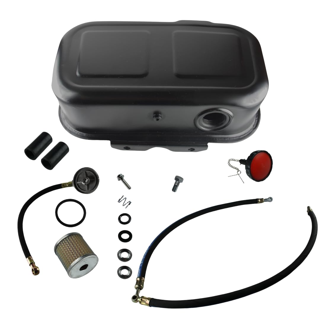 Generico Kit Serbatoio + Tappo + Supporto Filtro Nafta + Tasselli Serbatoio + Tubo Collegamento compatibile per motori Lombardini Diesel LDA 450 LDA 510 3LD510 per motozappa e motocoltivatore