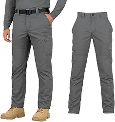 Calça Tática Unissex Trilha & Pesca Thunder Poly‑Stop Antirrasgo Leve 6 Bolsos Seca Rápido para caminhada Trabalho Trilha Escalada e Montanhismo.