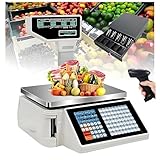 【Nombreuses applications】 : Cette balance à code-barres convient à une grande variété de commerces et répond à leurs besoins divers, notamment les supermarchés, les commerces de proximité, les marchés de fruits et légumes, les grandes épiceries fines, les poissonneries, les magasins de légumes, les boulangeries, les commerces de détail et les entrepôts. L’affichage numérique des prix est une solution rapide, économique et précise pour présenter vos produits phares !
