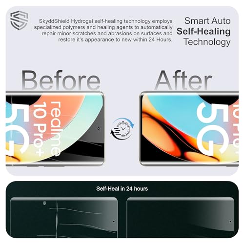 Image of TPU hydrogel Edge to Edge Screen Protector Guard For Realme 10 Pro Plus (6.7 Inch) With Installation Kit | Fingerprint Compatible | Edge to Edge Coverage