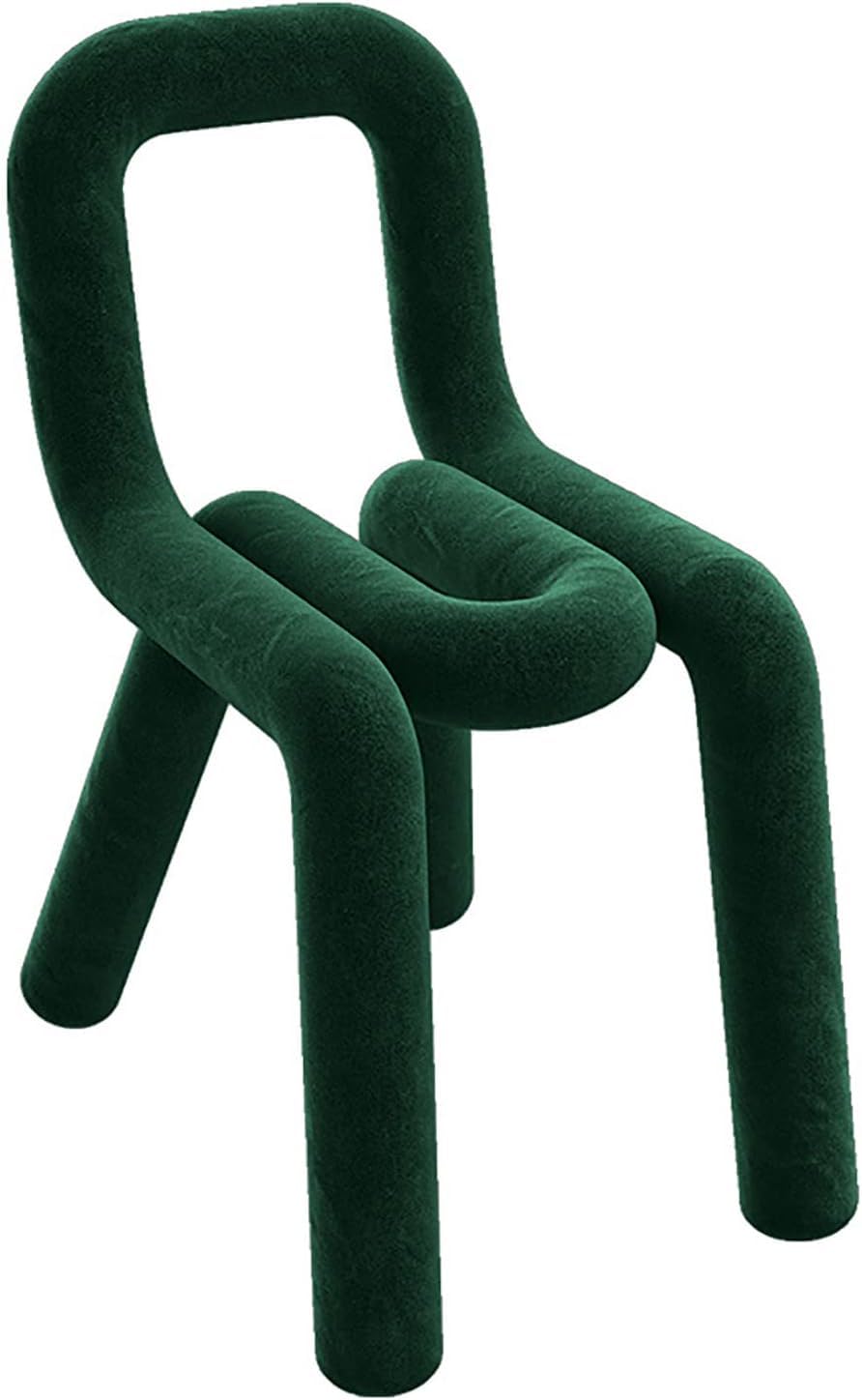 Chaise d'appoint de salon contemporaine en velours de prestige avec dossier géométrique