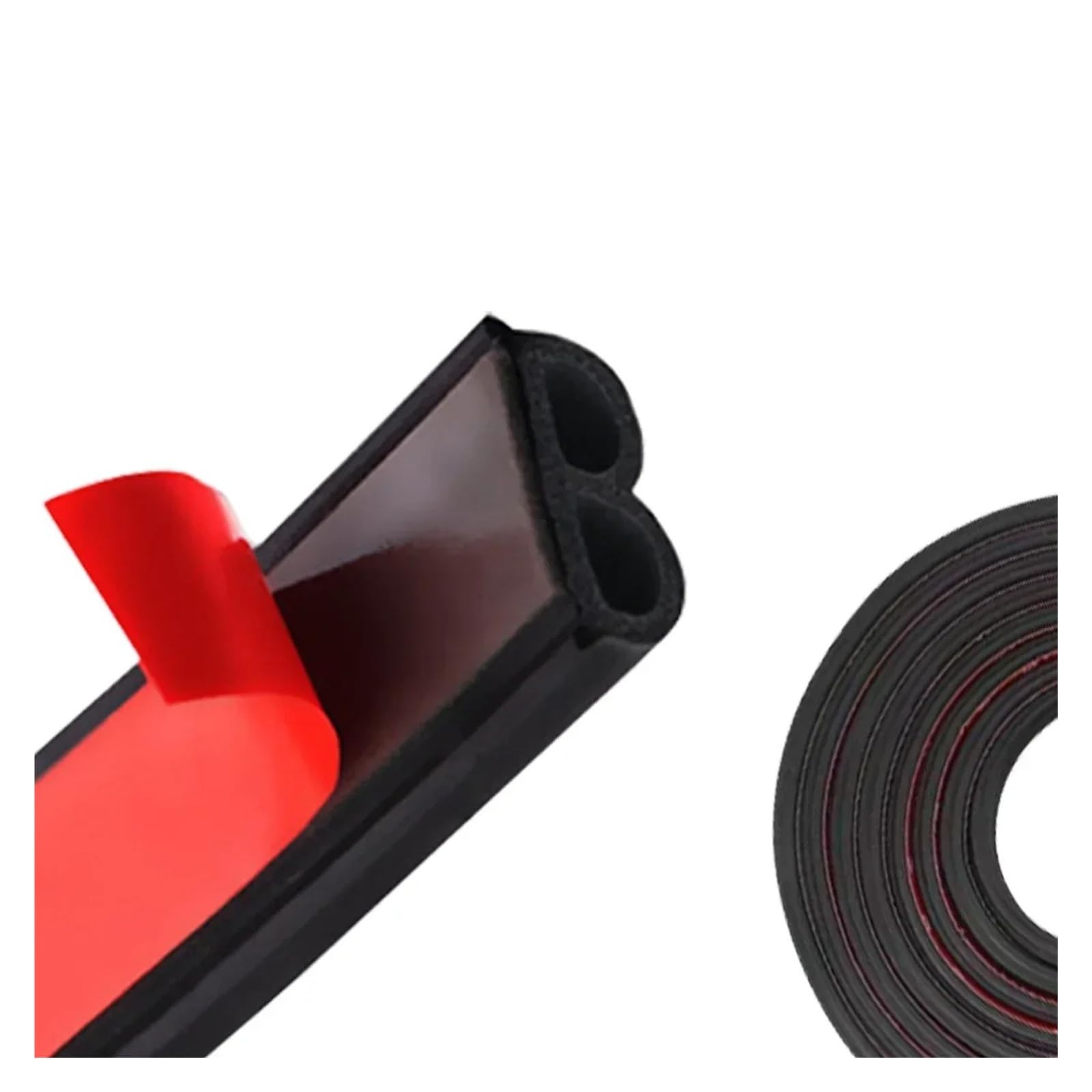 Sifusm One Color Rubber Seal Auto Door Sealant Protector Protection Sealing Soundproof Waterproof Double Weatherstrip Rubber Layer Insulation Strip(Type B (2M))