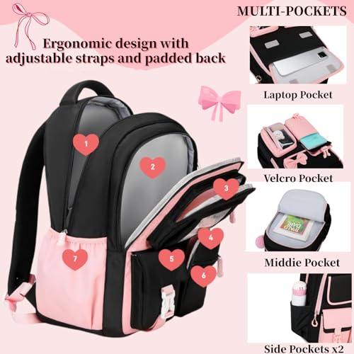 Image of Backpack for Girls Kids Backpack16in School Bookbag