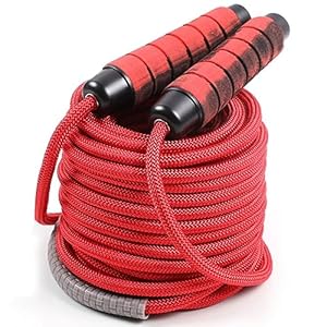 30 FT Long Jump Rope for Kids Adults,Double Dutch Jump Rope,Adjustable Skipping Ropes with High-strength Nylon Braided Rope Core,360°Rotation Not Entangled,Long Enough for 6-10 Jumpers.