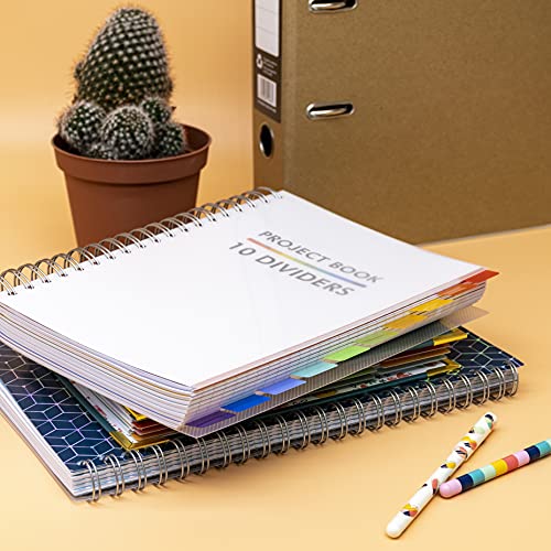 Pukka Pad B5 Subject Notebook With 10 Repositionable Dividers For Organization – 400 Perforated Pages Of 80Gsm Paper – 200 Sheet Notebook For School, Office, And Home – White, 7.48 X 9.84In #TOP3