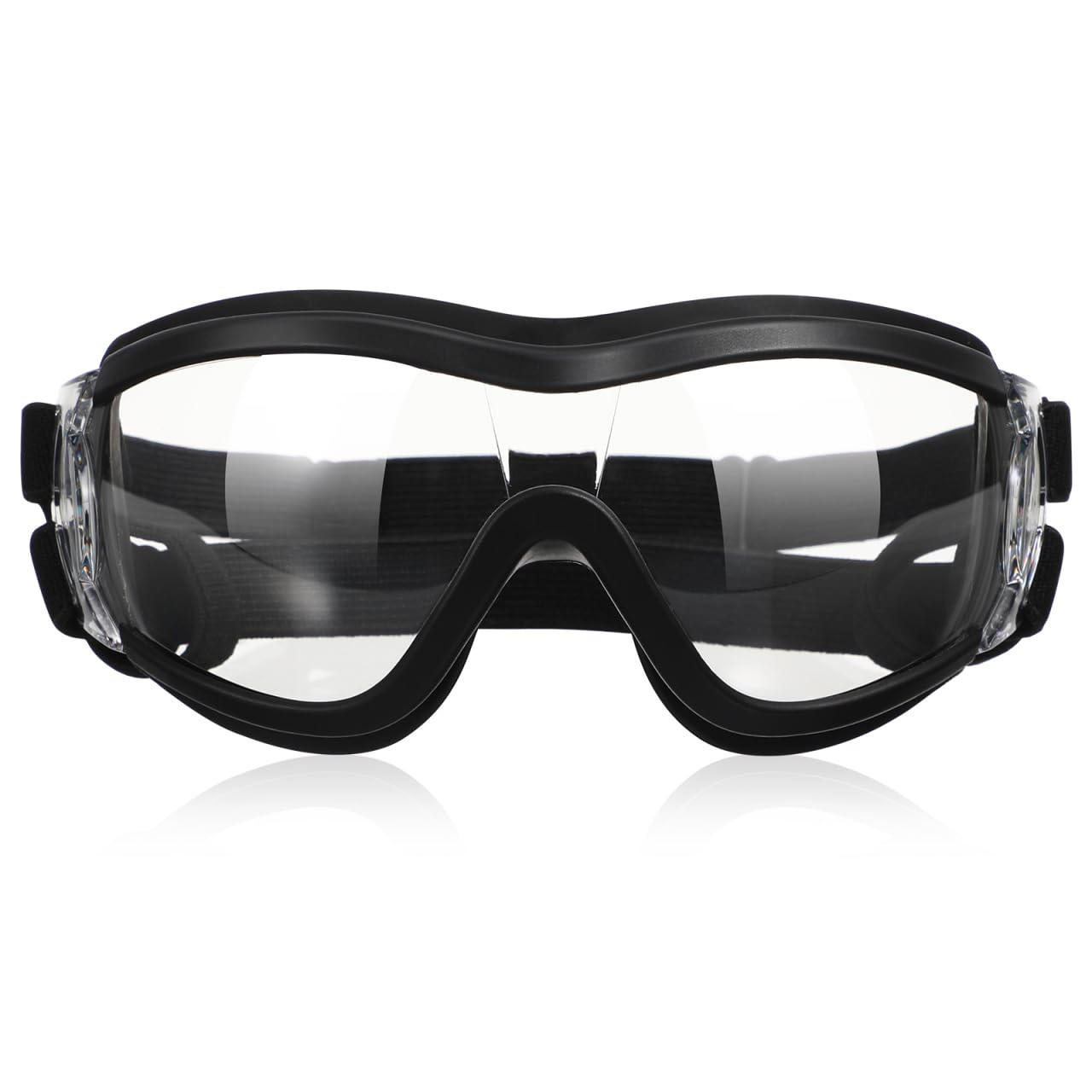 balacoo Hundebrille Transparente Schutzbrille Mit Verstellbarem Gummiband Winddichter Augenschutz Aus Pc-Material Für Hunde Bei Sport Laufen Spaziergängen Und Outdoor-Aktivitäten