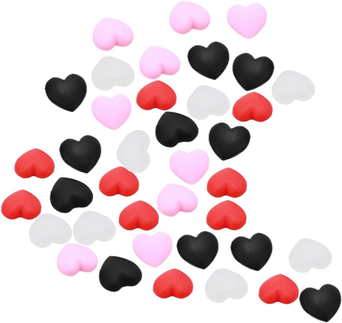 40 Pairs Silicone Heart-shaped Glasses Ear Hooks Non-slip Eyeglass Retainers Soft Comfortable for Adults and Portable Eyewear Accessories