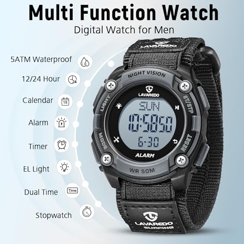 NN BEN NEVIS Mens Digital Watch, Outdoor Sport Waterproof Watches for Men with Alarm Calendar Stopwatch Chronograph Back Light4
