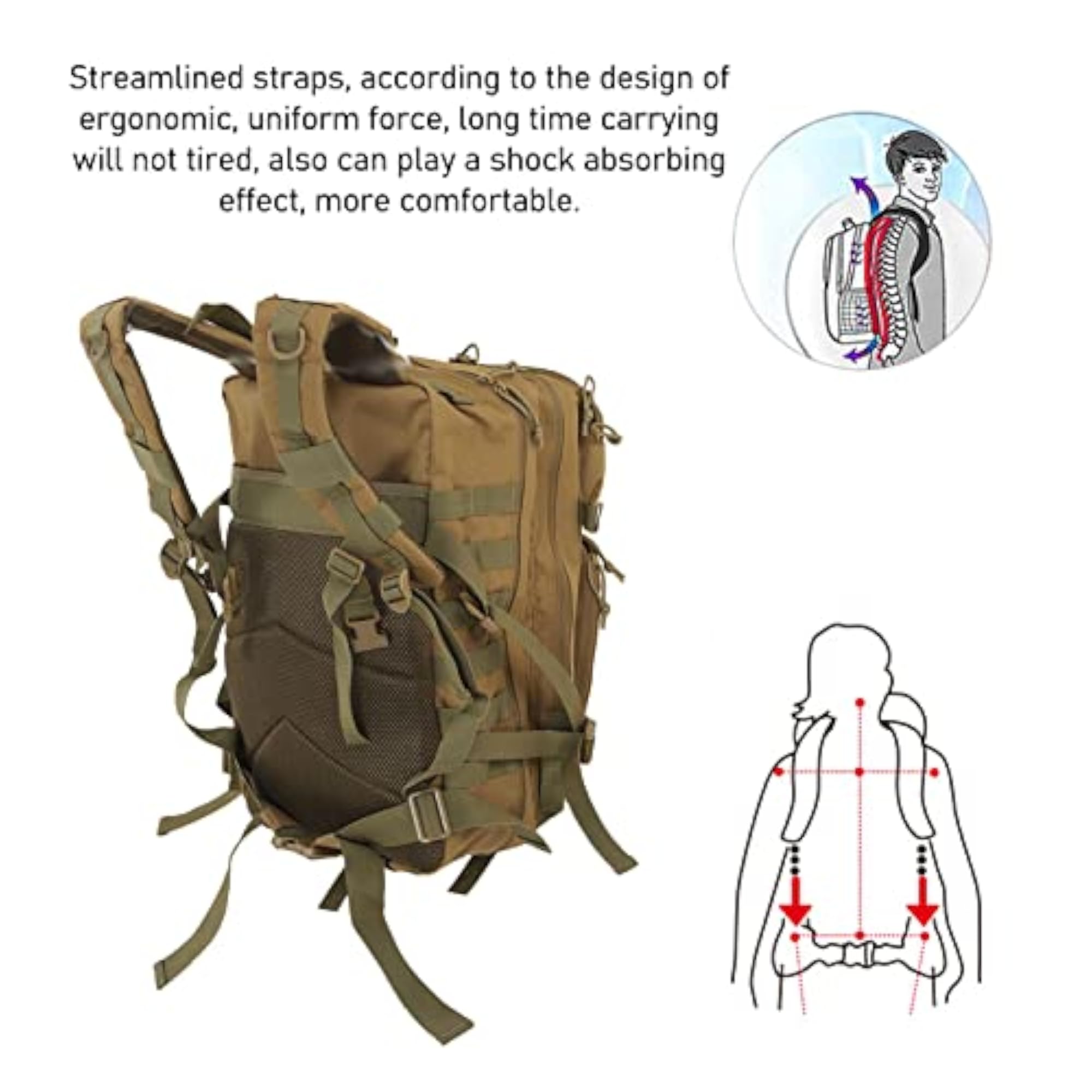 Light and Breathable Traveling Backpack with Hook