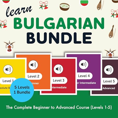 Page de couverture de Learn Bulgarian Bundle: The Complete Beginner to Advanced Course (Levels 1-5)