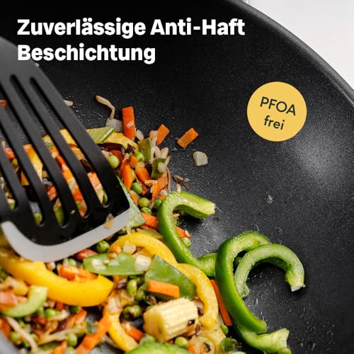SILBERTHAL Wokpfanne 28 cm Antihaft Beschichtet für Induktion, 18/10 – Ansicht 3