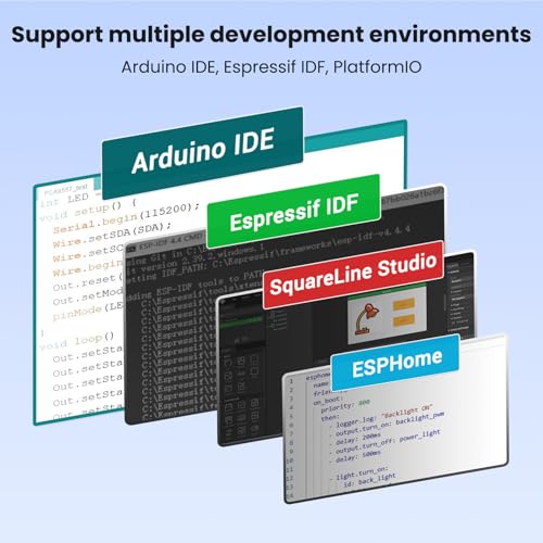 ELECROW Ekran dotykowy ESP32-P4 HMI 5 cali 800x480 IPS, inteligentny wyświetlacz z interakcją głosową AI, dwurdzeniowy procesor 400 MHz, kompatybilny z Arduino IDE, ESP-IDF, LVGL