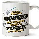 Mugffins Tasses pour BOXEUR - En Français - Cadeau original pour BOXEUR homme - Meilleur de Galaxie Quand Force Avec Moi - 11 oz / 330 ml