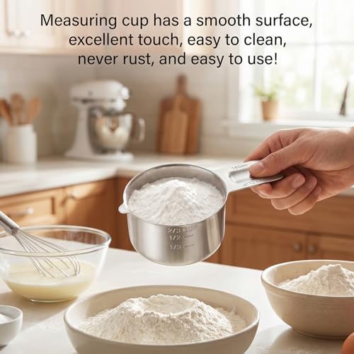 Vaso medidor 2/3 cup 160 ml acero inoxidable miniatura 7