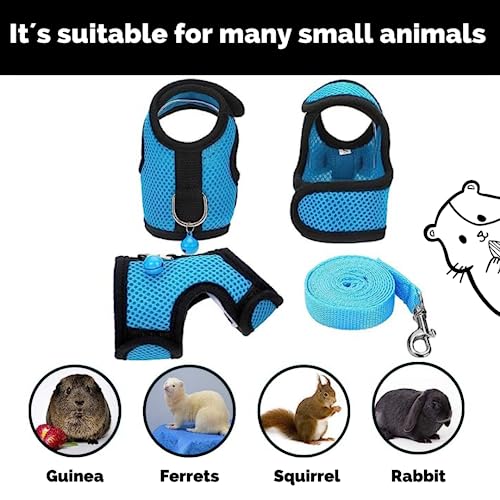 image for Generic 2 Pieces of Harness with Bell for Guinea Pig, Hamster, Rat, Ac