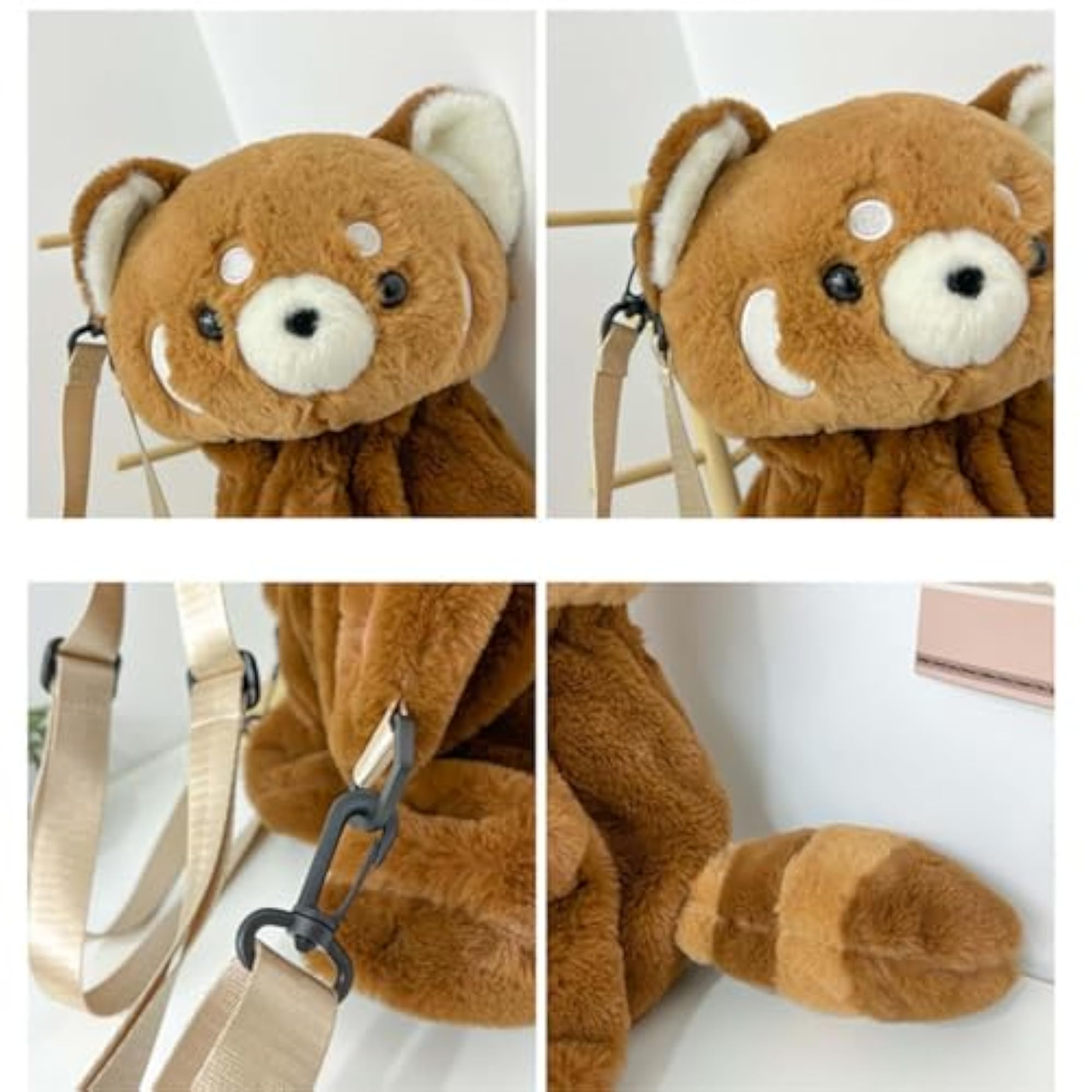 LR Decor E-Shop Panda Plush Backpack, Casual Daypack