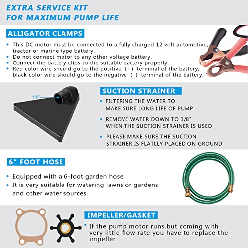 Topway Water Transfer Electric Sump Utility Pump 330 Gph 1/10Hp With Water Hose Kit (12V Dc)… #TOP5