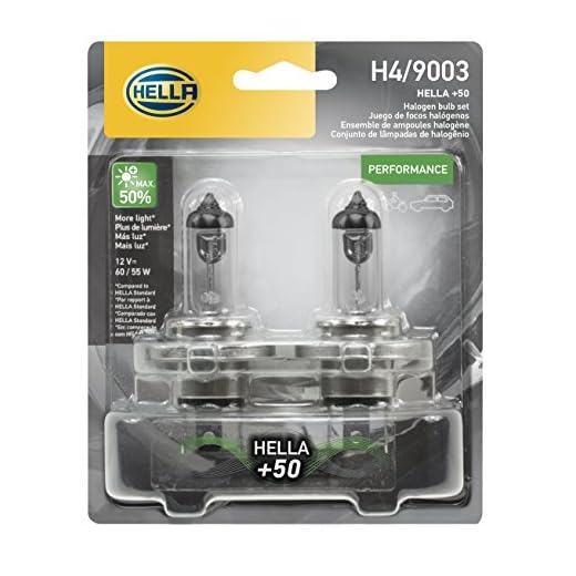 HELLA H4P50TB +50 Performance Bulb, 12V, 60/55W, 2 Count (Pack of 1)